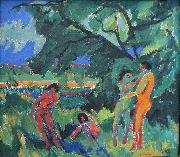 Ernst Ludwig Kirchner Naked Playing People Spain oil painting artist